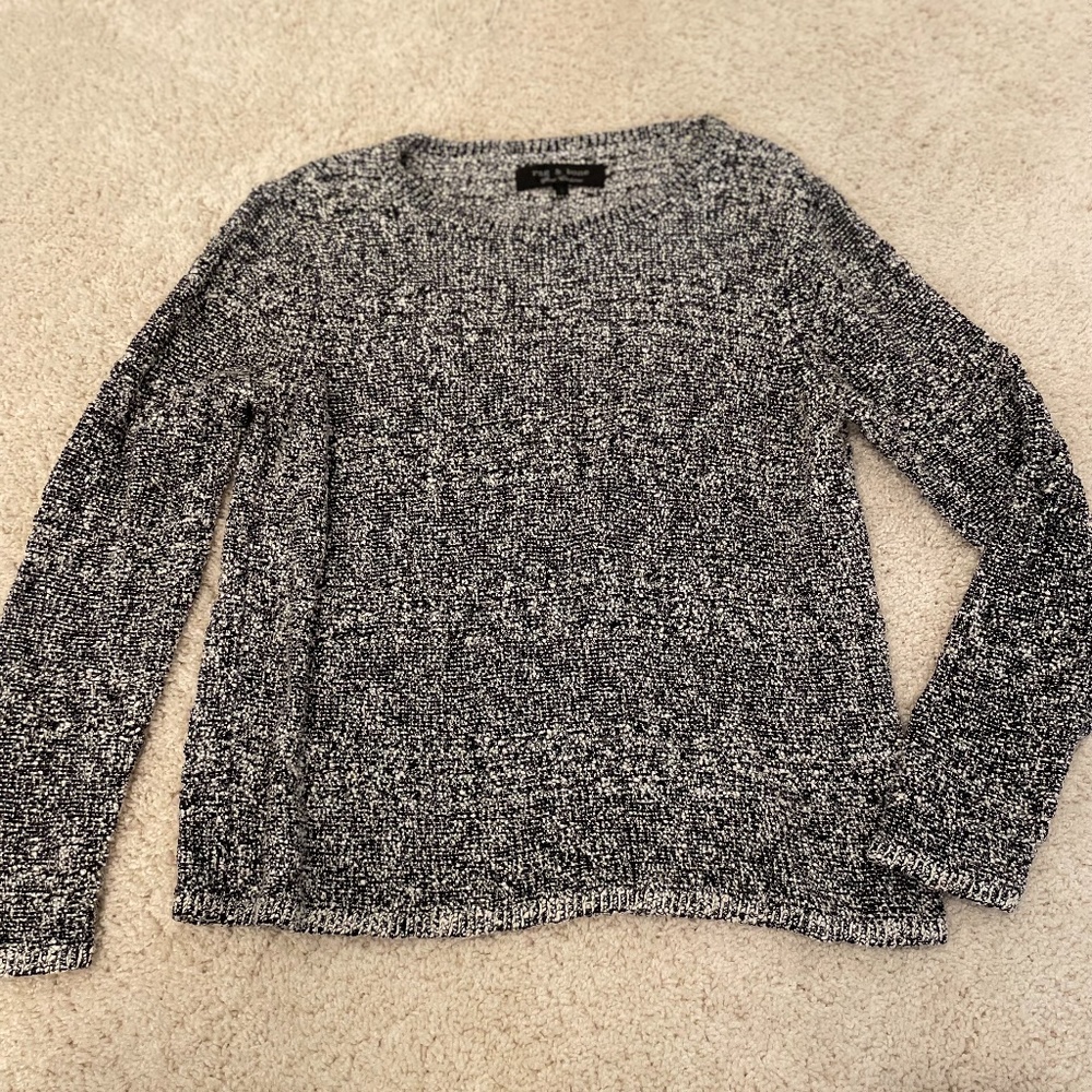 Rag & Bone navy and white sweater